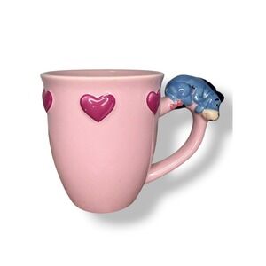 Disney Store Eeyore Dreamy Lazy Day 3D Mug Pink Hearts